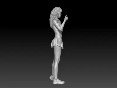 korean baseball cheerleader girl 1 3D print model