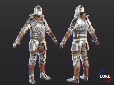 Medieval Noble Armor Suit Low-poly 3D model