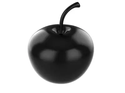 Black Apple Table Decor 3D model