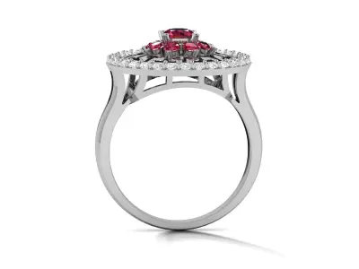 Solitaire Women Engagement Wedding Ring 3D print model purchase