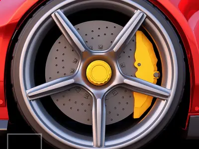 ULtra Light 5 spokes WHEEL SET FRONT AND REAR 3 3D print model