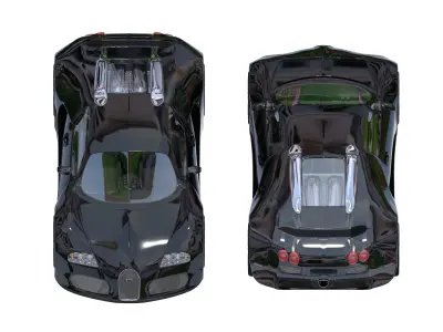 Bugatti Veyron 3D model 4