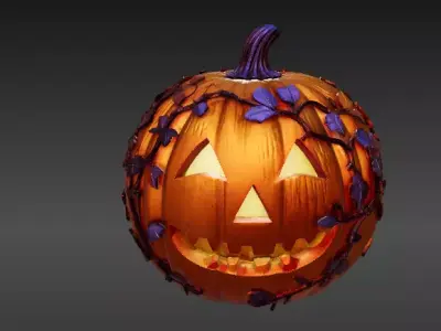 Jack-o-Lantern Lantern 3D Print Model Decorative Pumpkin  3D model