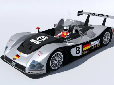 Audi R8R 1999 - Le Mans Gamemodel Low-poly 3D model