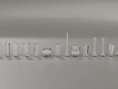 glass vases Free 3D model