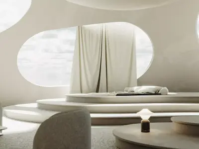 Surreal Bed Rock Interior 3D model