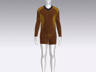 Sport Suit Low-poly 3D model 22