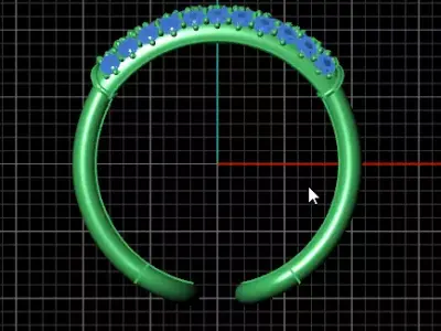 pave setting free jewelry ring Free 3D print model