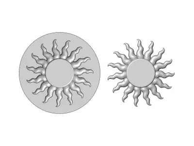 Mold sun onlay relief 3D print model
