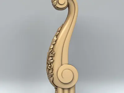 Newel post 008 3D model