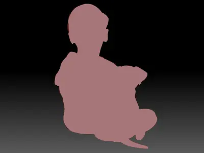 Child and Dog 3D print model