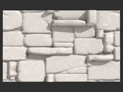 Stone Wall Edge Component 3D print model