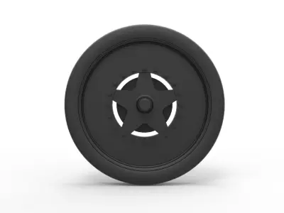 Front wheel from dragster 3D print model