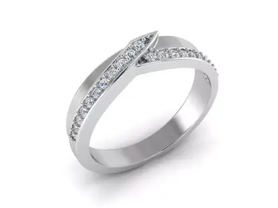 Diamond Jewelry Ring 3D print model 11