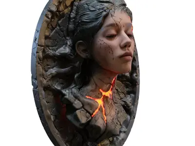 Lava girl 3D model