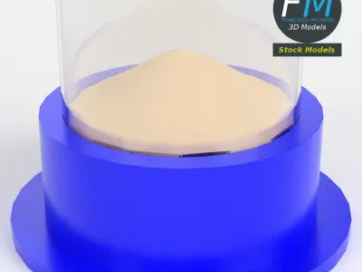 Toy sand timer hourglass 1 3D model