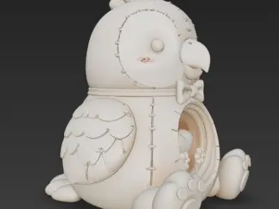 3D Printable Cute Fox Figurine 3D print model