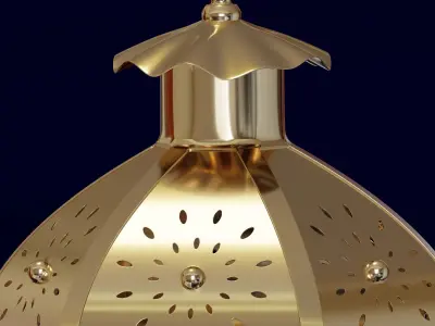 Moroccan Candle Lantern 3D model