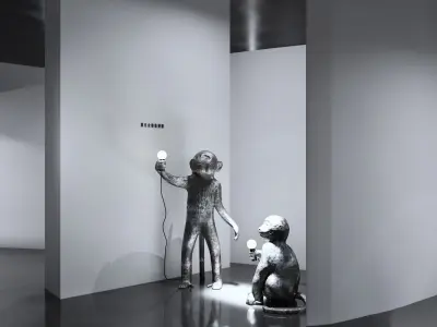 Art gallery 3d model Low-poly 3D model