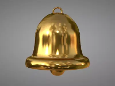 Golden Bell Low-poly 3D model