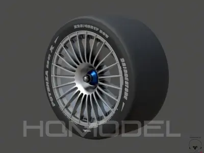 Generic Tire Standard PBR Low-poly 3D model