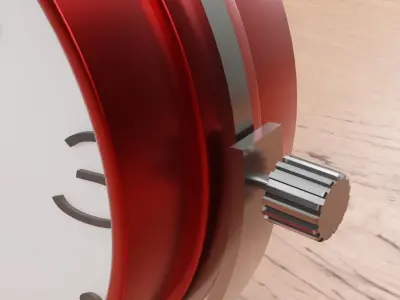 Retro Table Clock 3D model