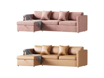 Harris Leather Sofa 3 3D model