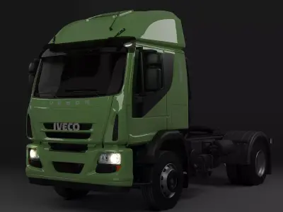 Pack 50 complete trucks Low-poly 3D model