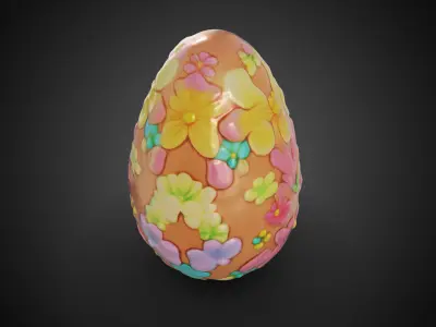 Easter Egg Low-poly 3D model