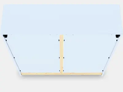 HAVSTA display cabinet with plinth Low-poly 3D model