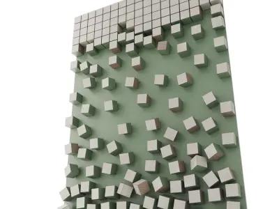 Wooden panel 3D model