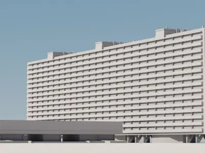 Eastern European Building 006 Free low-poly 3D model