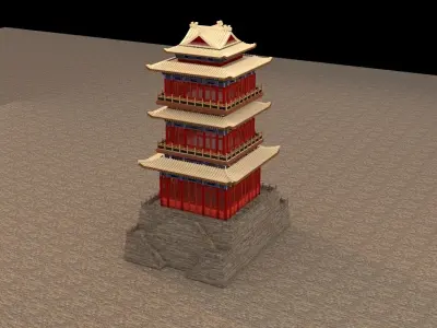 Chinese ancient house 3D model 31