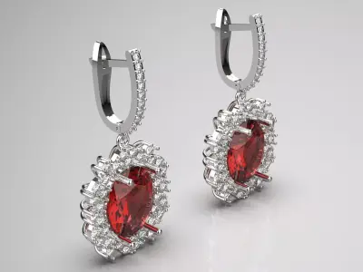 luxury jewelry earring je0065 3D print model