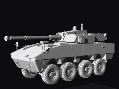 PATRIA AMV 8X8 105MM 3D print model