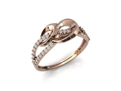 Women Ring Diamond Stone STL 3DM Lightweight Printable 3D print model buy