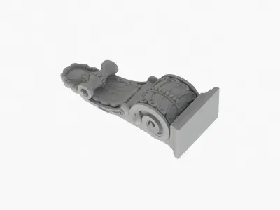 Scroll Corbel 50 - 3D Printable 3D model