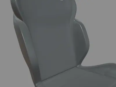Car Seat 019 Low-poly 3D model