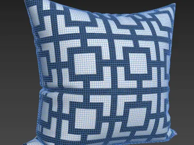 Decorative pillows Houzz set 081 3D model