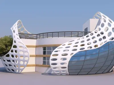 0049 - Chalet - Villa Organic 3D model