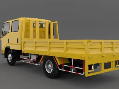 ISUZU ELF Light cargo truck double cabin  3D model