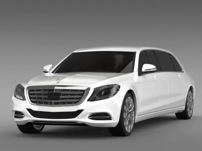 Mercedes Benz S Klasse Pullman Limousine 2016 3D model