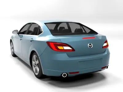 MAZDA 6 5DOOR 2009 LOWPOLY Low-poly 3D model