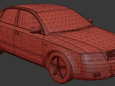2003 Audi a4 b6 sedan Low-poly 3D model