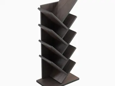 Medium Bookshelf B 01 Low-poly 3D model