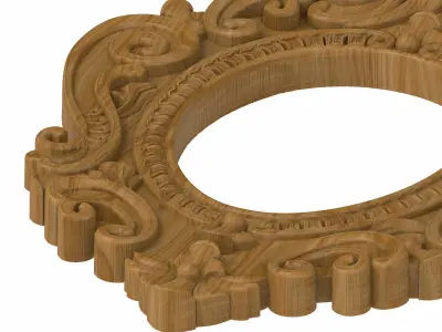 Carved picture frame STL 3D model 93