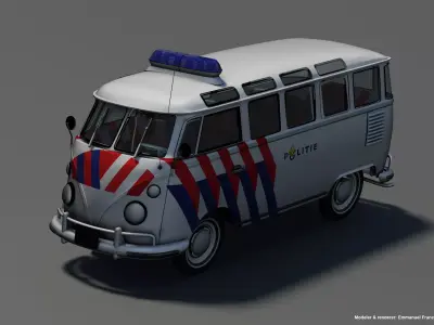 Volkswagen T1 Police 3D model