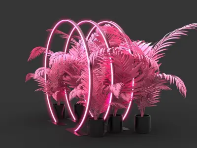 Neon Rings - Photo Opportunity 3D model