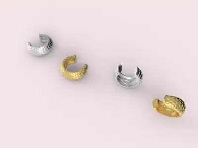 Printable  earring cuff - snake 3D print model
