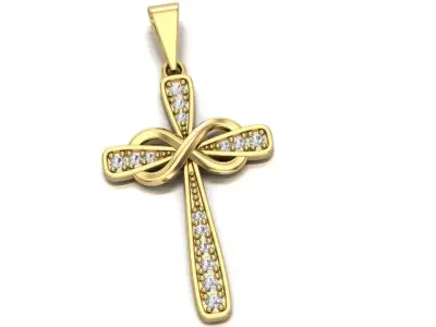Infinity Cross Pendant 3D print model